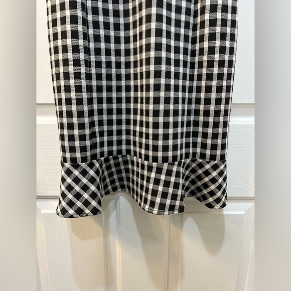 Ann Taylor Gingham Ruffle Hem Dress NWT Sleeveless Classy Knee Length Women Sz 6 - Picture 5 of 11